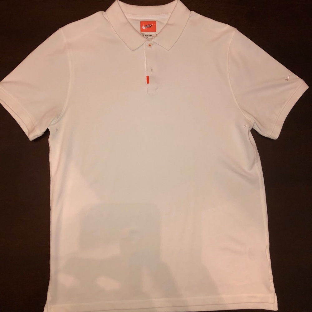Large Nike Dri-FIT Polo white